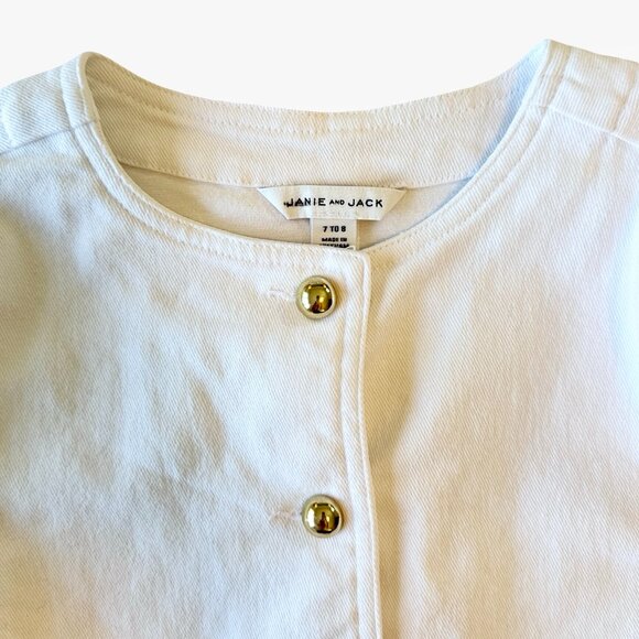 Girls Janie & Jack Peplum Ruffle Sleeve Jacket, Size 7 - Picture 5 of 6